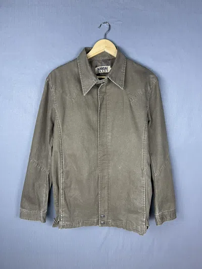 Pre-owned Kansai Yamamoto X Vintage Kansai Jeans Zipper Jacket In Brown