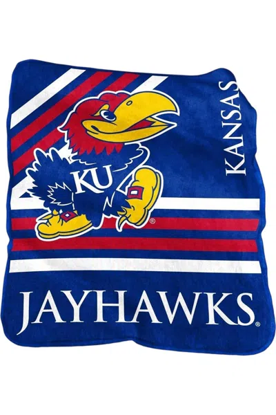 Kansas Jayhawks Raschel Knit Logo Blanket