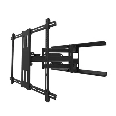 Kanto Black Tilt Wall Mount For Greater Than 50" Screens With Shelving, Holds Up To 125 Lbs