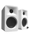 Kanto Ora Powered Reference Desktop Speakers With Bluetooth - Pair In Matte White