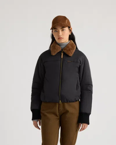 Kanuk Calixte Shearling Bomber, Xs In Black