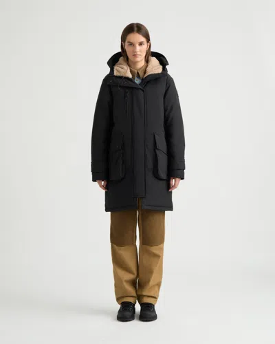 Kanuk Mahikan Hooded Sherpa Parka, S In Faded Black