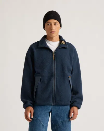 Kanuk Mens Bedford Faux Shearling Pullover In Navy