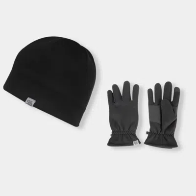 Kanut Sports Beanie And Glove Combo In Black