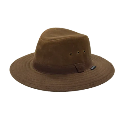 Kanut Sports Waxed Cotton Hat In Brown