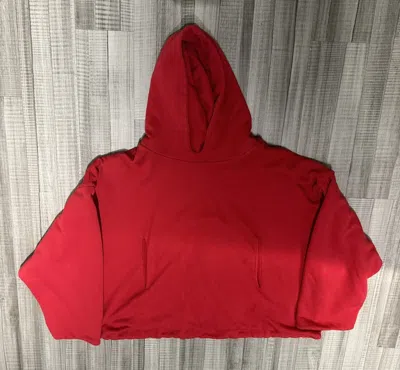 Pre-owned Kanye West Dmx Sunday Service  Yeezy Double Layer Hoodie In Red