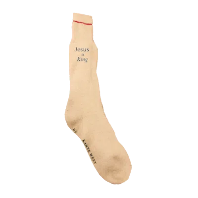 Pre-owned Kanye West Jesus Is King Socks In Natural