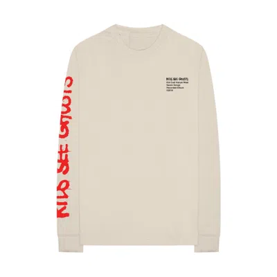Pre-owned Kanye West Kids See Ghosts Long Sleeve Tee Shirt In Beige