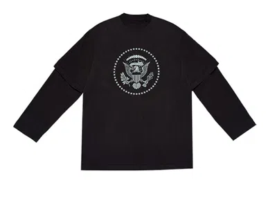 Pre-owned Kanye West Men's  2024 2 Layer Long Sleeve T-shirt In Black