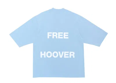 Pre-owned Kanye West Men's  & Drake Free Hoover Long T-shirt In Light Blue