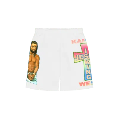 Pre-owned Kanye West Men's  Awge For Jik Cross I Shorts In White
