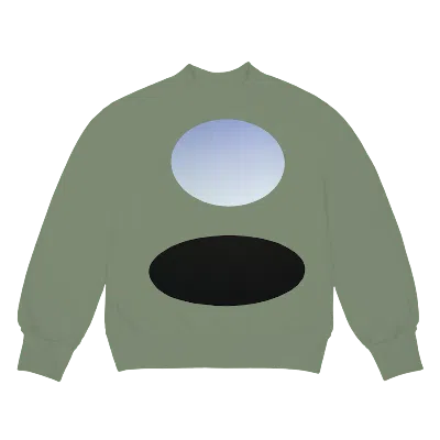 Pre-owned Kanye West Men's  Cpfm For Jik Crewneck Sweatshirt In Olive In Green