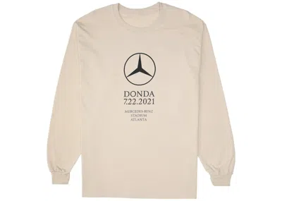 Pre-owned Kanye West Men's  Donda Atlanta Listening Event Long Sleeve T-shirt In Cream