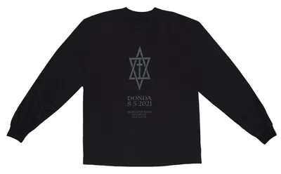 Pre-owned Kanye West Men's  Donda August 5 Listening Event Long Sleeve T-shirt In Black