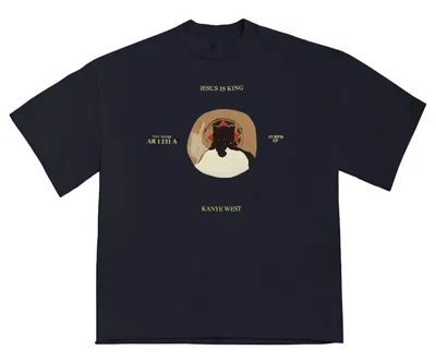 Pre-owned Kanye West Men's  Jesus Is King 45 T Shirt In Navy Blue