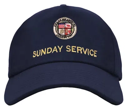 Pre-owned Kanye West Men's  Sunday Service Hat In Navy Blue