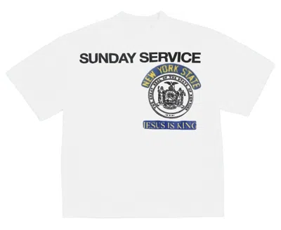 Pre-owned Kanye West Men's  Sunday Service New York Iii T Shirt In White
