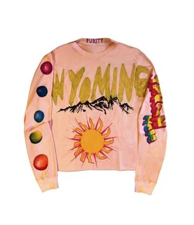Pre-owned Kanye West Wyoming Kkw Long Sleve T-shirt In Pink