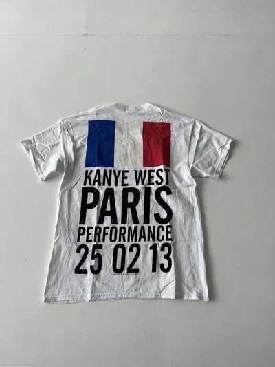 Pre-owned Kanye West Yeezus Tour 2013 France Paris Performance Shirt In White