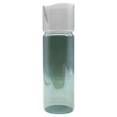 Pre-owned Kanz 21st Century Hand-crafted Glass Carafe, Green Color,  Architetti, Pingù