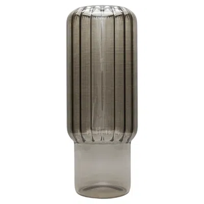Pre-owned Kanz 21st Century Handcrafted Glass Vase Brumma, Bronze Color, Large,  Architetti In Transparent