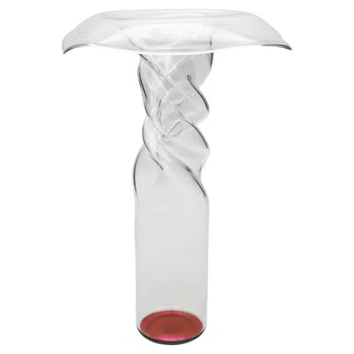 Pre-owned Kanz 21st Century Handcrafted Glass Vase Poppy, Violet Bottom,  Architetti In Purple