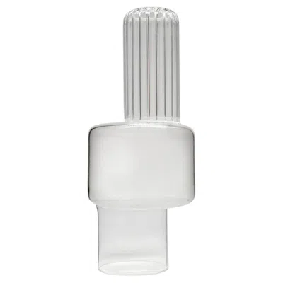 Pre-owned Kanz Handcrafted Glass Minimal Vase, Naxos,  In Transparent