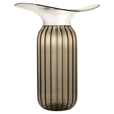 Pre-owned Kanz Handcrafted Glass Vase Tosca Big,  Architetti In Brown