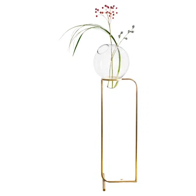 Pre-owned Kanz Handmade Glass Floor Vase, Fugu Floor,  In Sand
