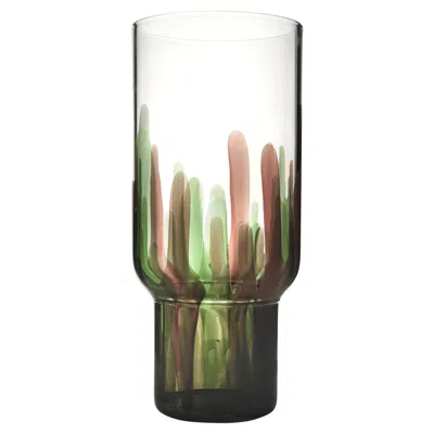 Pre-owned Kanz Handmade Glass Vase, Laguna, Violet,  In Purple