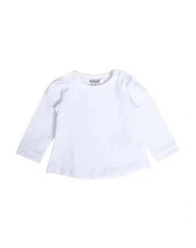 Kanz Babies'  Newborn Girl T-shirt White Size 3 Cotton, Elastane In Multi