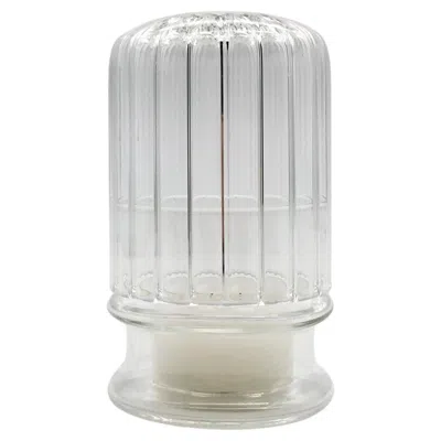 Pre-owned Kanz Set Of 2 Glass Candle Lamp Moscardino Small, Handcrafted,  In Gray