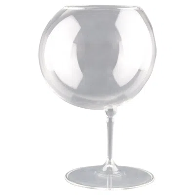 Pre-owned Kanz Set Of 6 Wine Glass, Bubble Xl, Mouth-blown, Trasparent,  In Gray