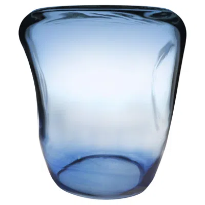 Pre-owned Kanz Side Table And Stool, Isola , Murano Blown Glass, Clear Blue , Available