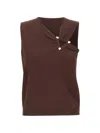 Kaos 비대칭 컷아웃 탑 In Brown