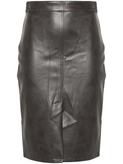 Kaos Pencil Midi Skirt In Brown