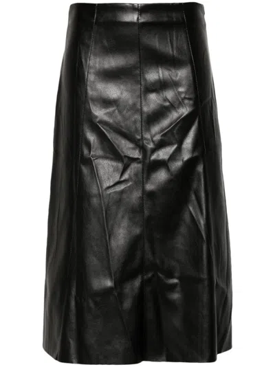 Kaos A-line Midi Skirt In Black