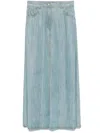 Kaos A-line Midi Skirt In Blue
