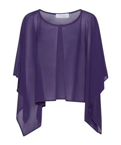 Kaos Asymmetric Casual Jacket In Purple