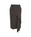 Kaos Asymmetric Hem Skirt In Black