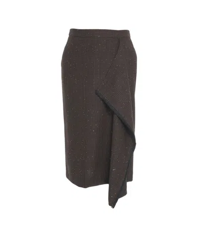 Kaos Asymmetric Hem Skirt In Black