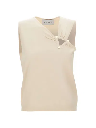 Kaos Asymmetric Metal-detail Top In Neutral