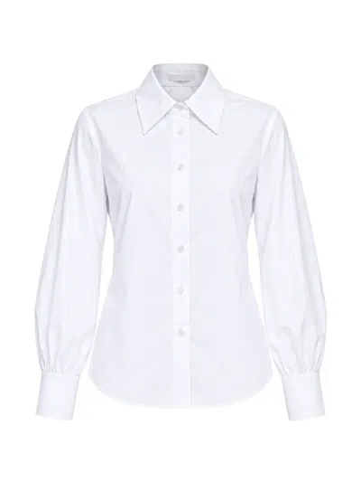 Kaos Balloon-sleeve Shirt In White