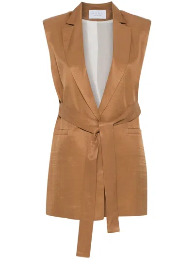 Kaos Belted Gilet In ブラウン