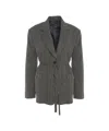 Kaos Blazer With Belt In Gray