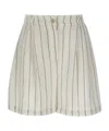 Kaos Blend Pinstripe Shorts In White