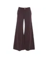 Kaos Burgundy Wide-leg Trousers With High-waist Design In Burgundy