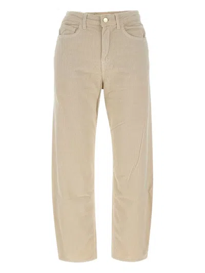Kaos Button-fastening Corduroy Trousers In Neutral