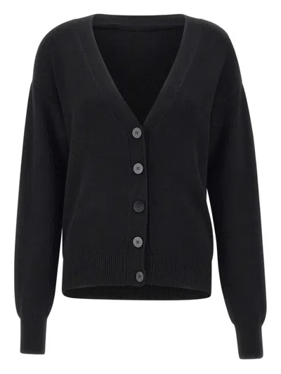 Kaos Button V-neck Cardigan In Black