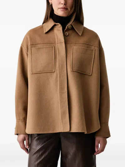 Kaos Button-up Pocket-detail Jacket In 뉴트럴